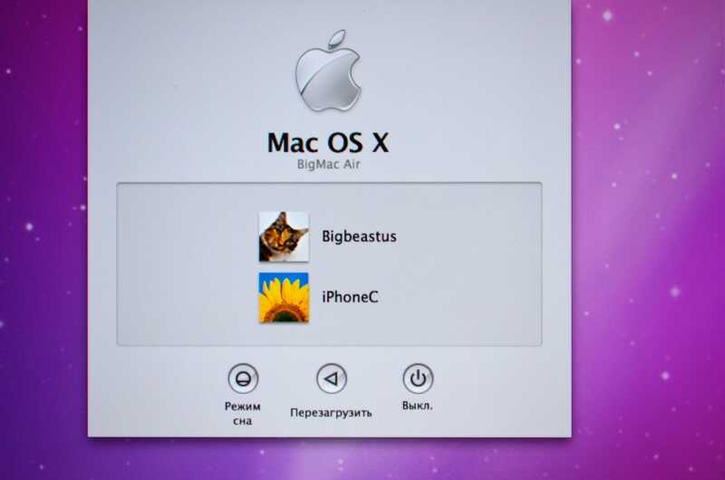 —истемне в≥кно Mac OS X